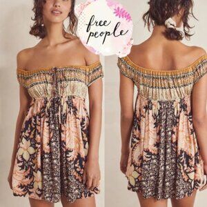 NEW Free People Intimately Bali Mariposa Mini Slip Tie Front Dress SZ Small